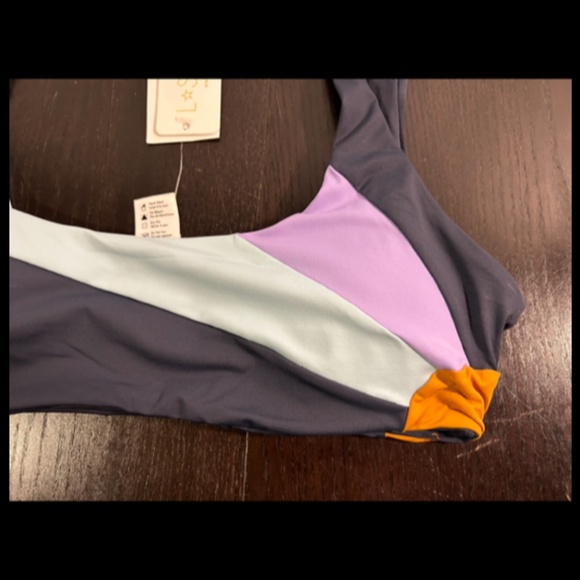 L*Space Lizzie Sunburst Bikini Top Slate, Wisteria, Pool Size L - NWT - Picture 7 of 14